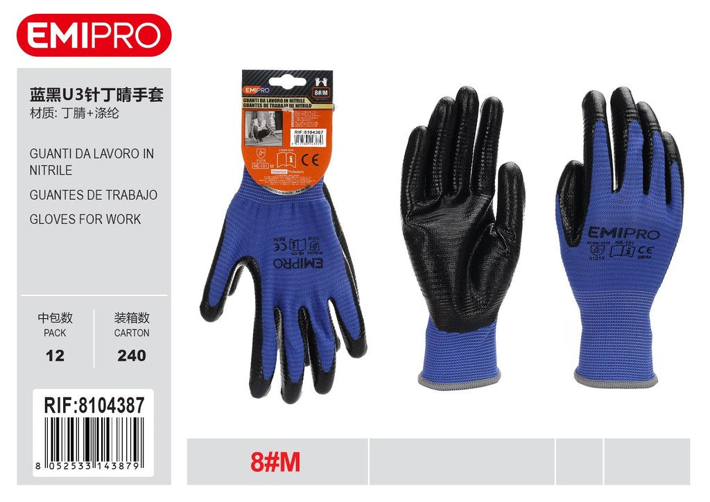 Guanti Da Lavoro In Nitrile M/8