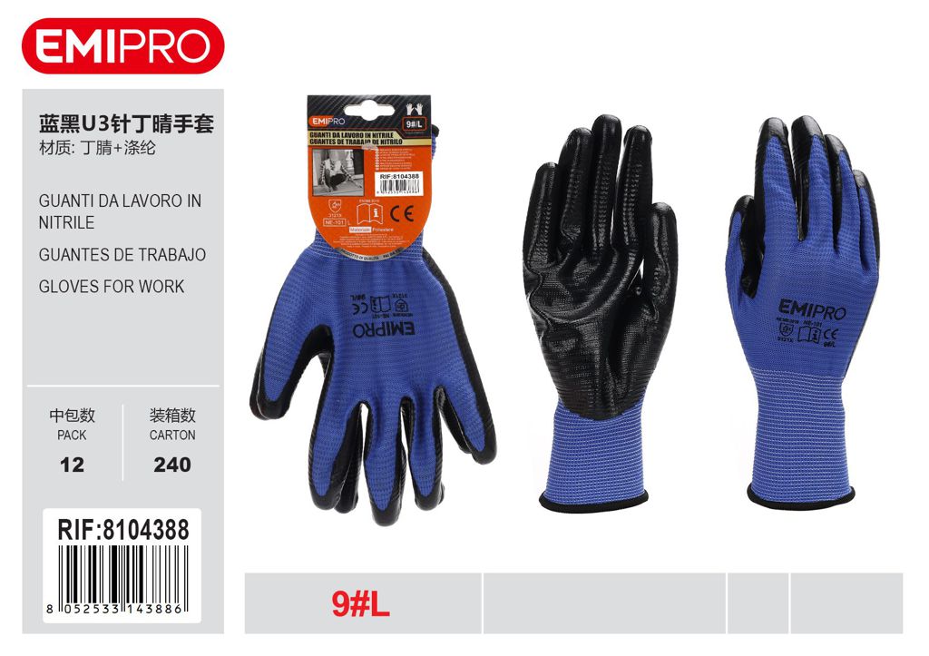 Guanti Da Lavoro In Nitrile L/9