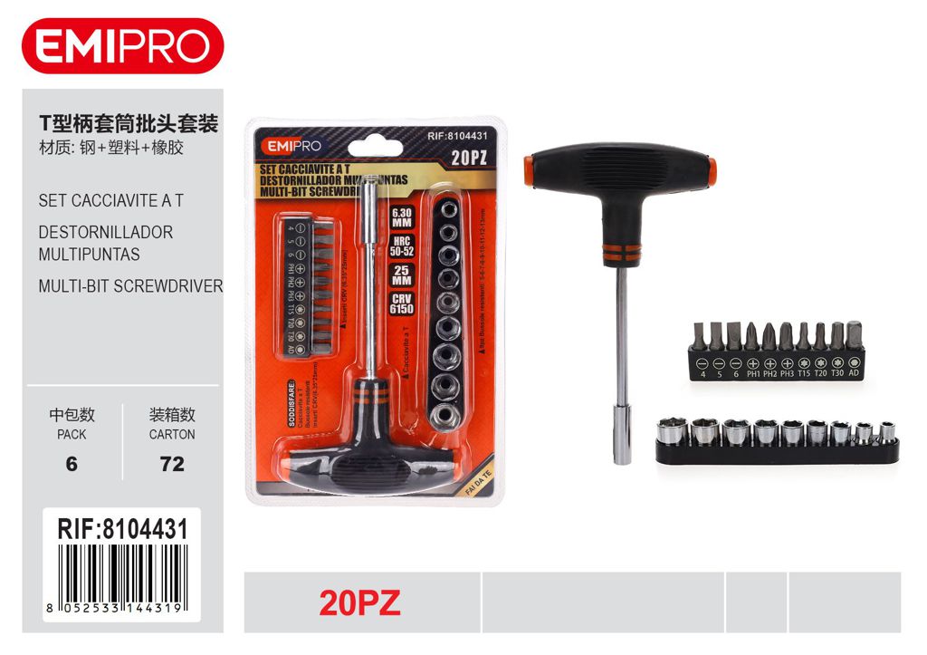Set Cacciavite A T 20Pz