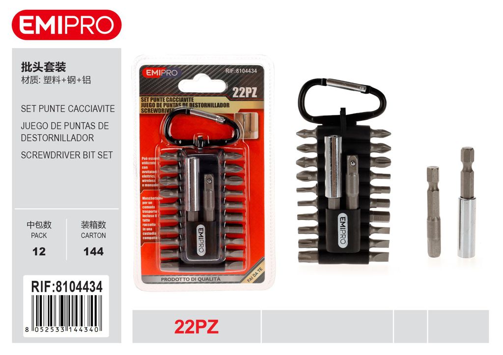 Set Punte Cacciavite 22Pz