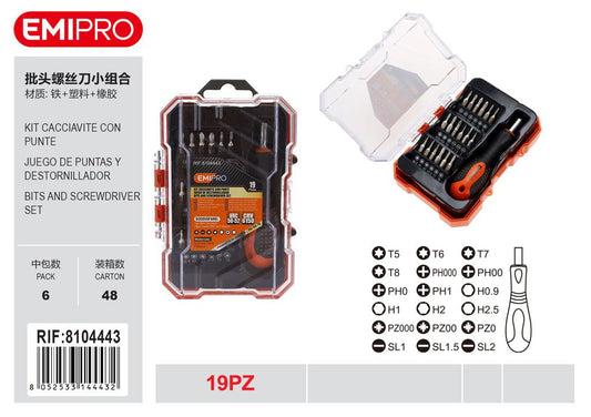 Kit Cacciavite Con Punte 19Pz