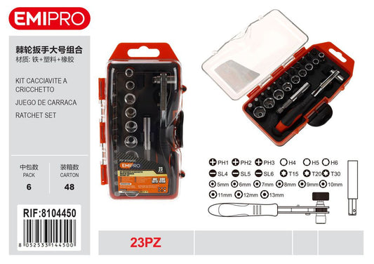 Kit Cacciavite A Cricchetto 23Pz