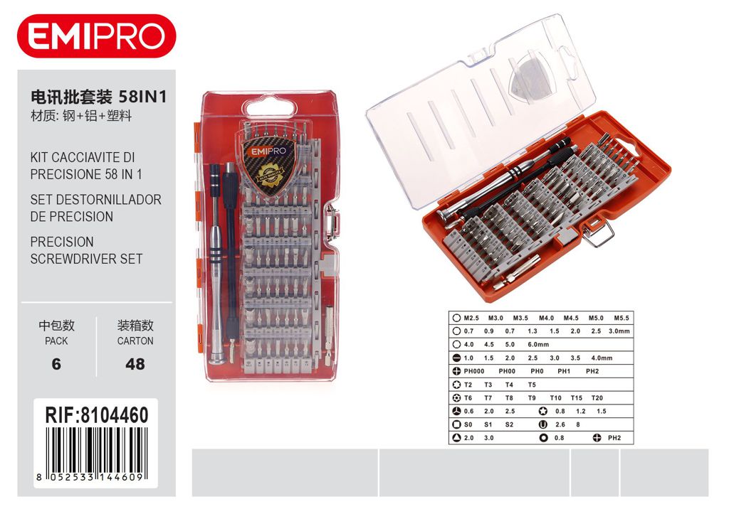Kit Cacciavite Di Precisione 58 In 1