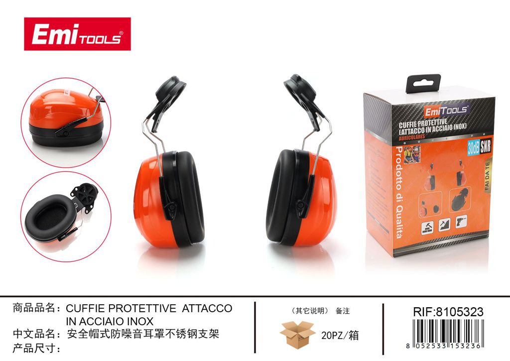 Cuffie Protettive Attacco In Acciaio Inox