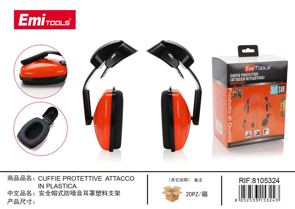Cuffie Protettive Attacco In Plastica