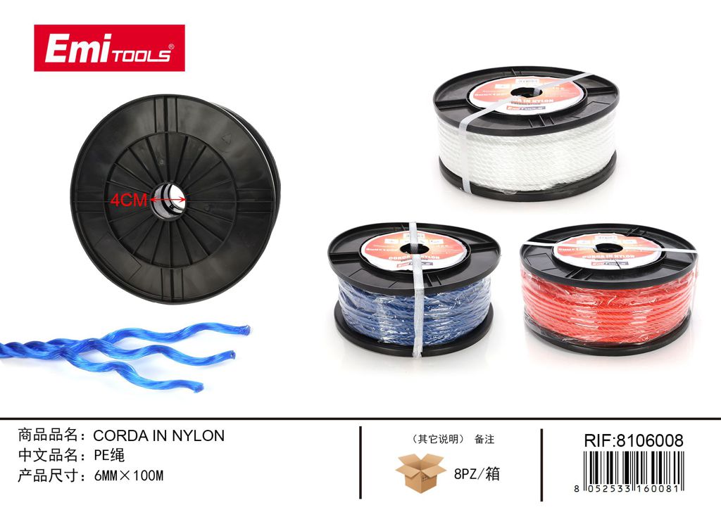 Corda In Nylon 6mm*100M