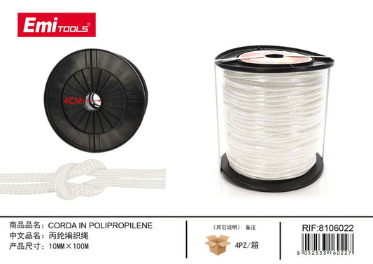 Corda In Polipropilene 10mm*100M