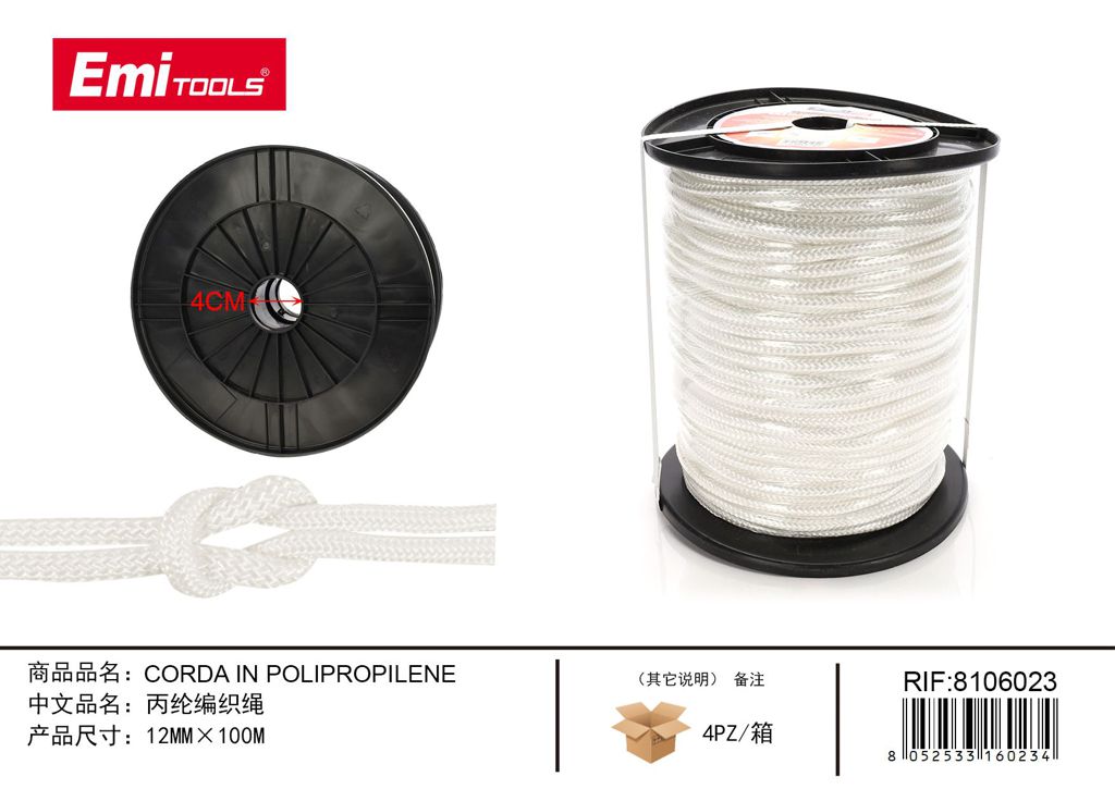 Corda In Polipropilene 12mm*100M