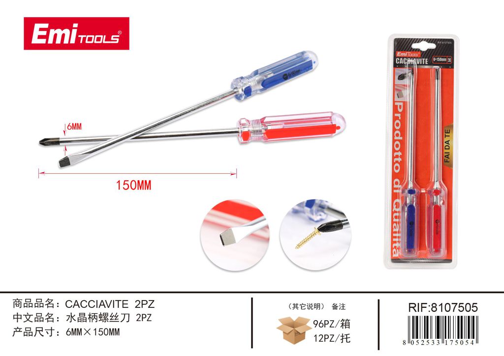 Cacciavite 6*150mm 2Pz