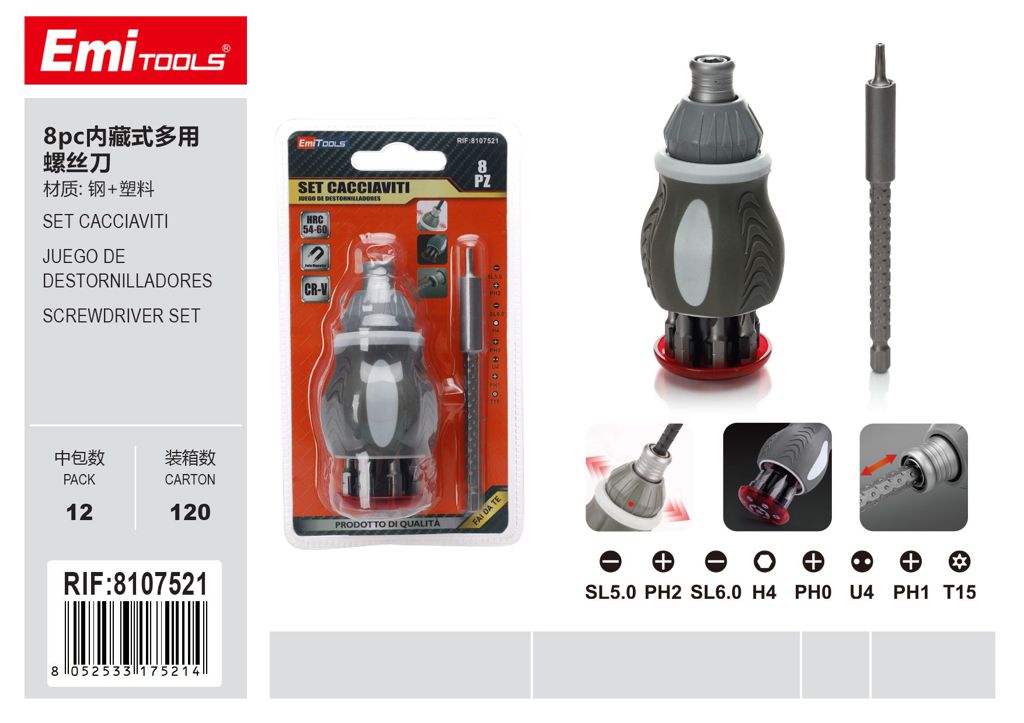 Set Cacciaviti 8Pc