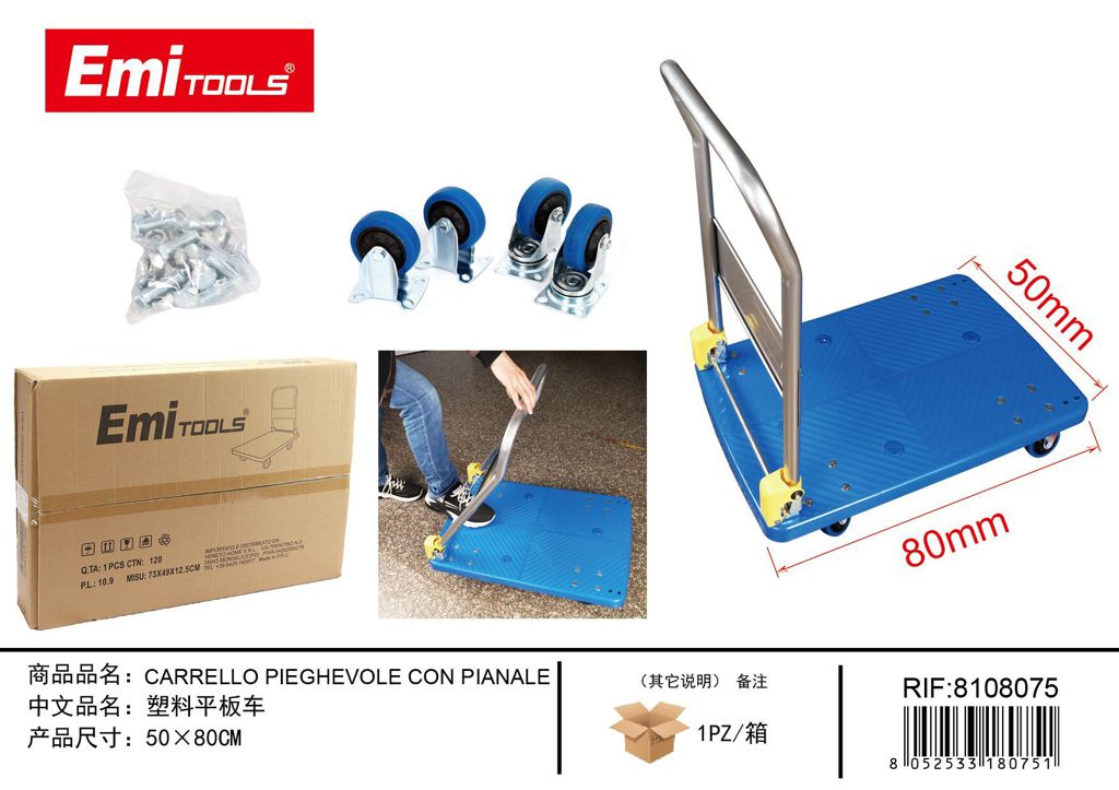 Carrello Pieghevole Con Pianale