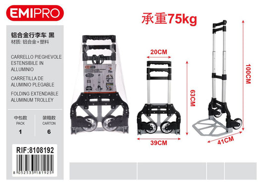 Carrello Pieghevole Estensibile In Alluminio