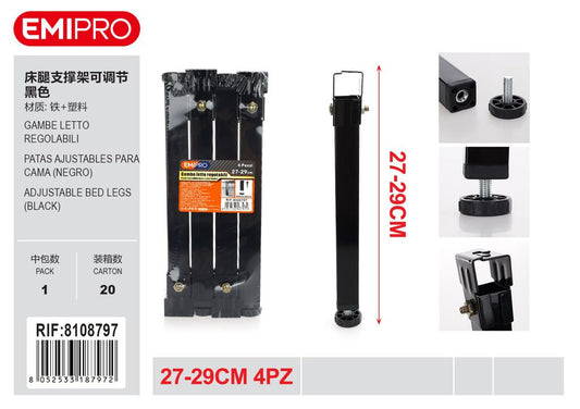 Gambe Letto Regolabili 27-29mm 4Pz