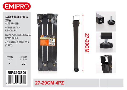Gambe Letto Regolabili 27-29mm 4Pz