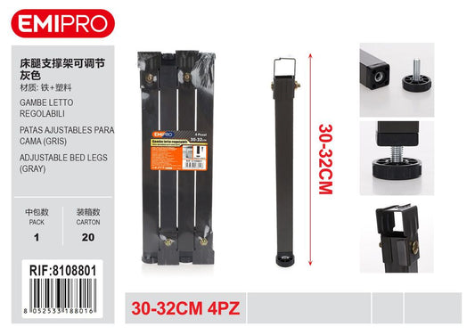 Gambe Letto Regolabili 30-32mm 4Pz
