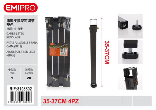 Gambe Letto Regolabili 35-37mm 4Pz