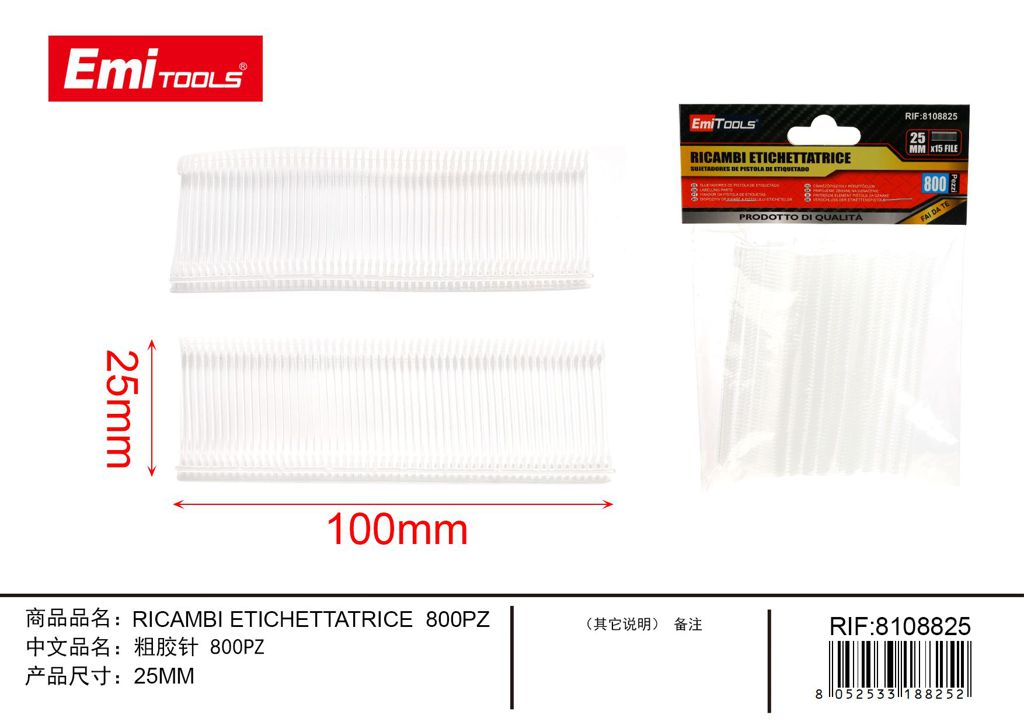Ricambi Etichettatrice 25mm 800Pz