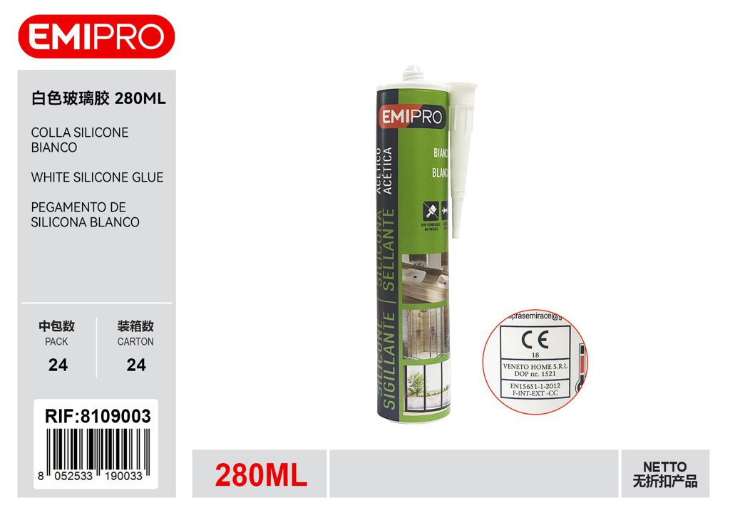 Colla Silicone Bianco 280ml