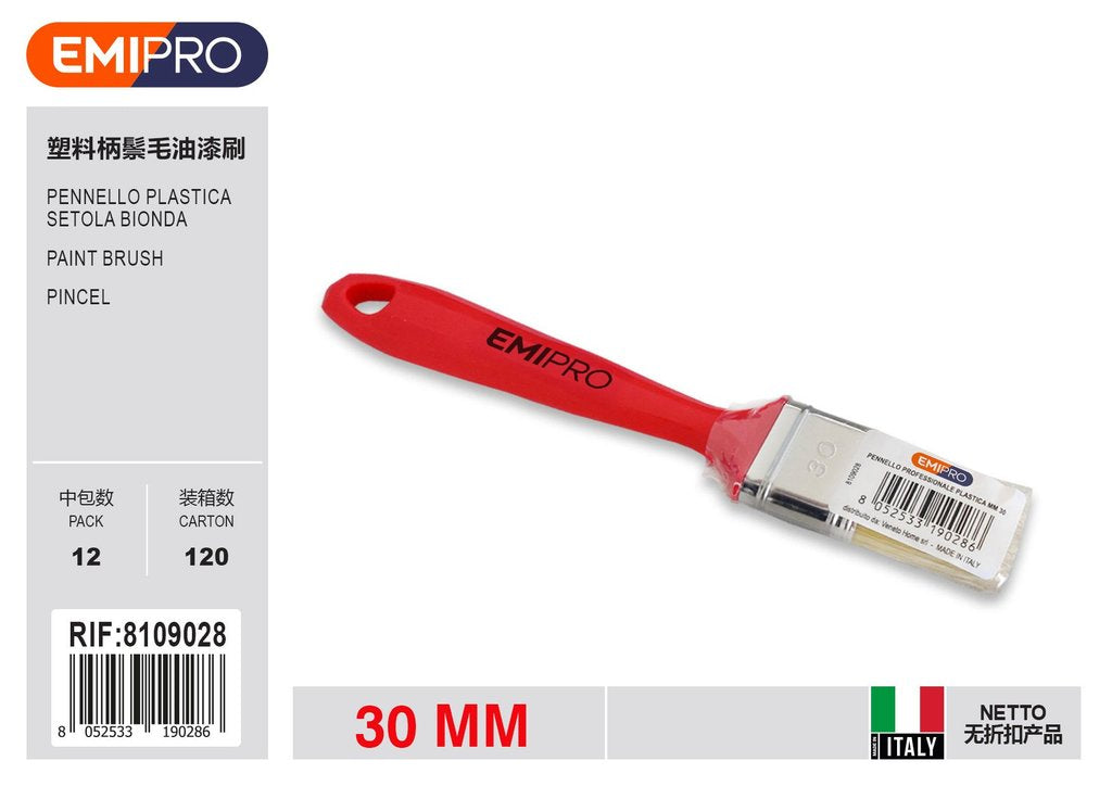 Pennello Plastica mm 30 Setola Bionda
