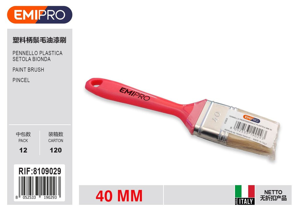 Pennello Plastica mm 40 Setola Bionda