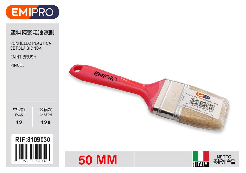 Pennello Plastica mm 50 Setola Bionda