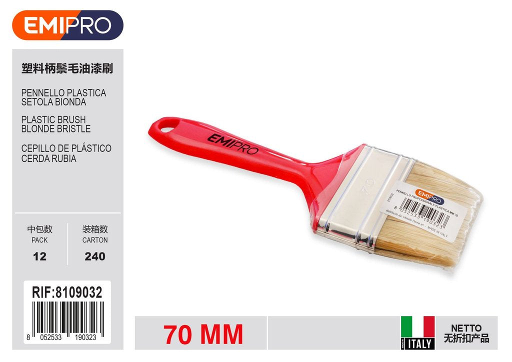 Pennello Plastica mm 70 Setola Bionda