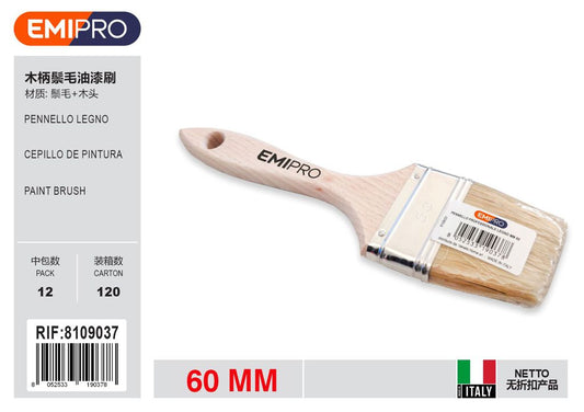 Pennello Legno mm 60 Setola Bionda