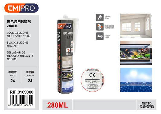 Colla Silicone Acetico Nero 280ml
