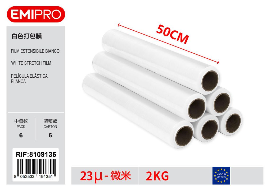 Film Estensibile Bianco 23Mic 2kg