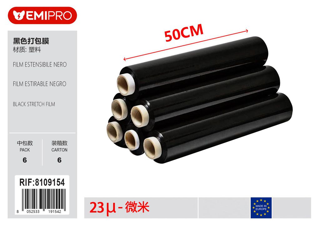Film Estensibile Nero 23Mic
