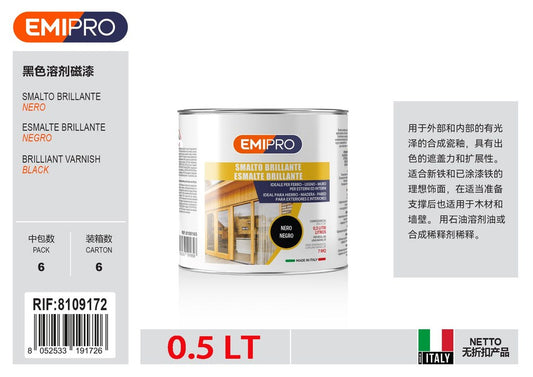 Smalto Al Solvente Nero lt 0.500