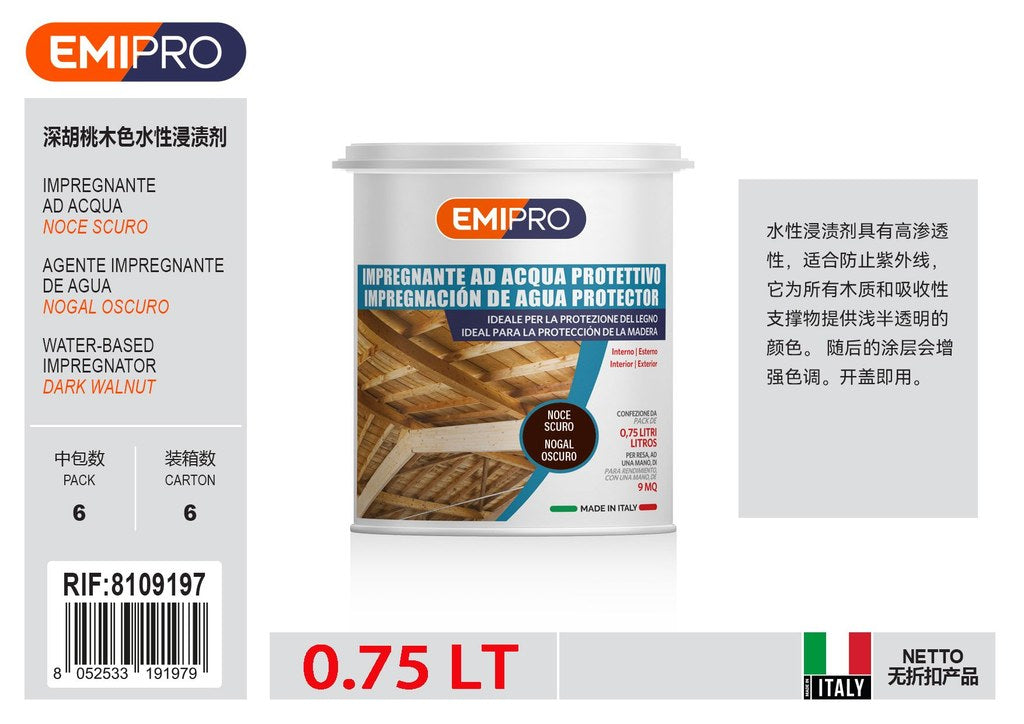 Impregnante All'Acqua Noce Scuro lt 0.750