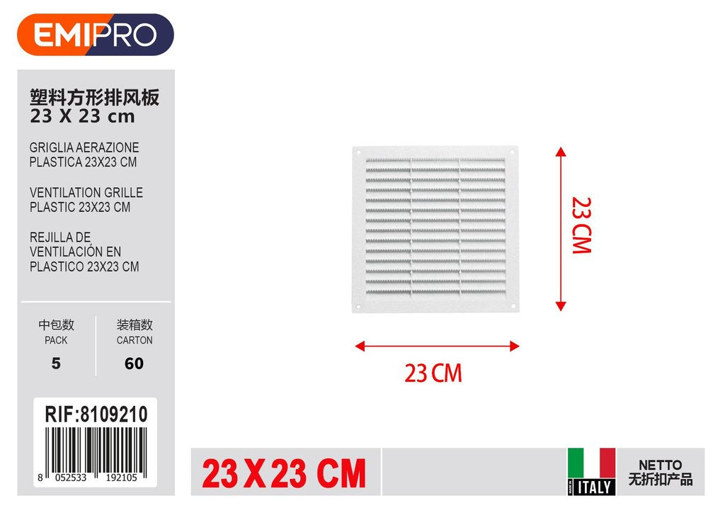 Griglia Aerazione Plastica 23*23