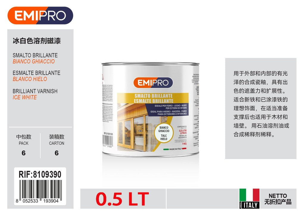 Smalto Al Solvente Bianco Ghiaccio lt 0.5