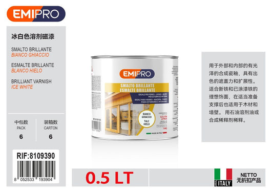 Smalto Al Solvente Bianco Ghiaccio lt 0.5
