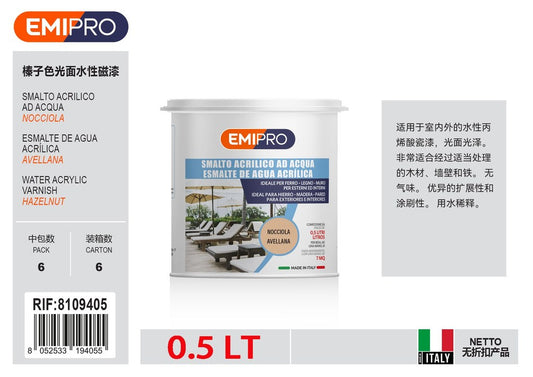 Smalto All'Acqua Lucido Nocciola lt 0.5