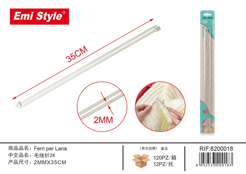 Ferri Per Lana 2mm*35cm