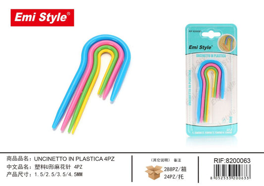 Uncinetto In Plastica 4Pz