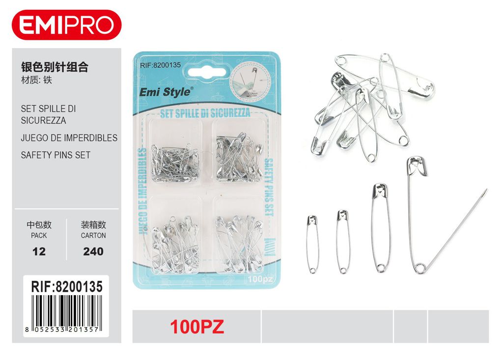 Set Spille Di Sicurezza 100Pz
