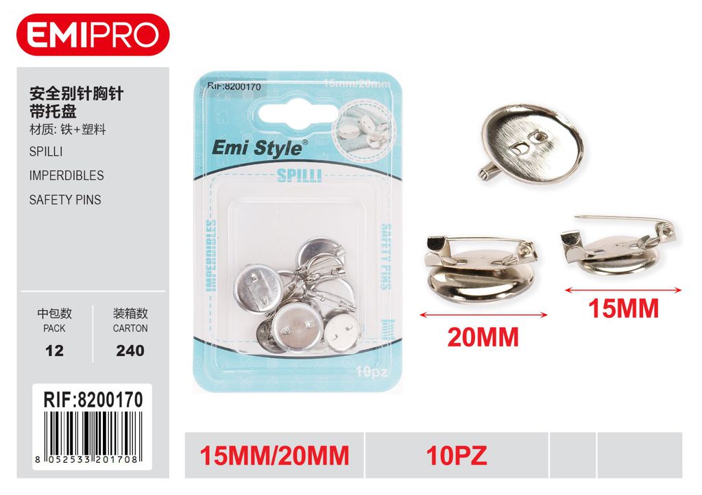 Spilli 15mm/20mm 10Pz