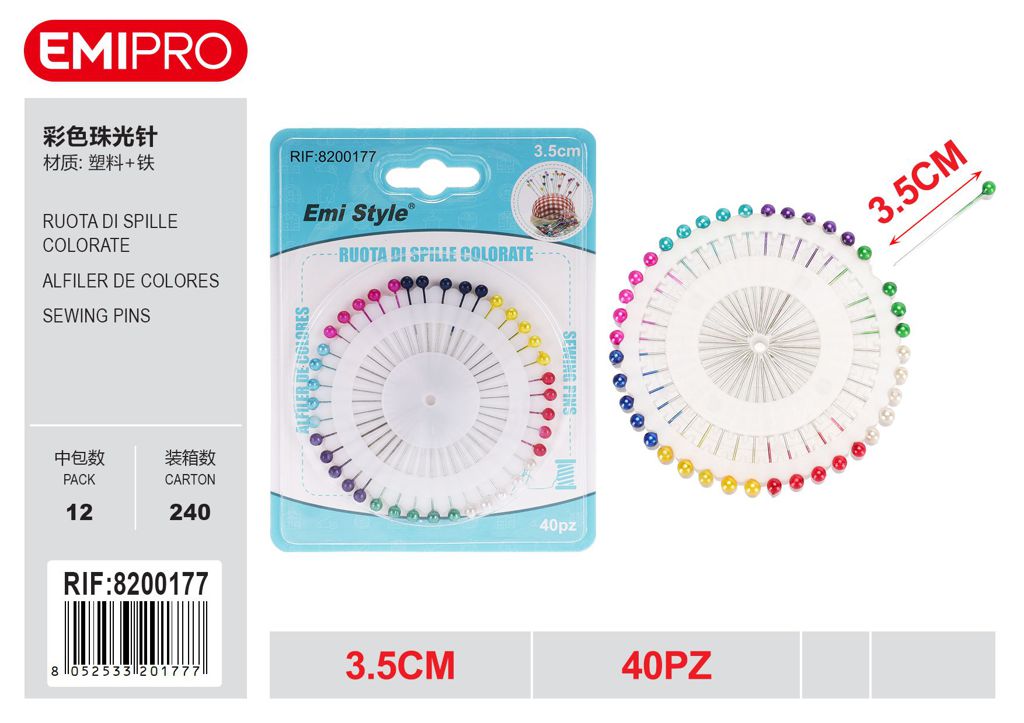 Ruota Di Spille Colorate 40Pz