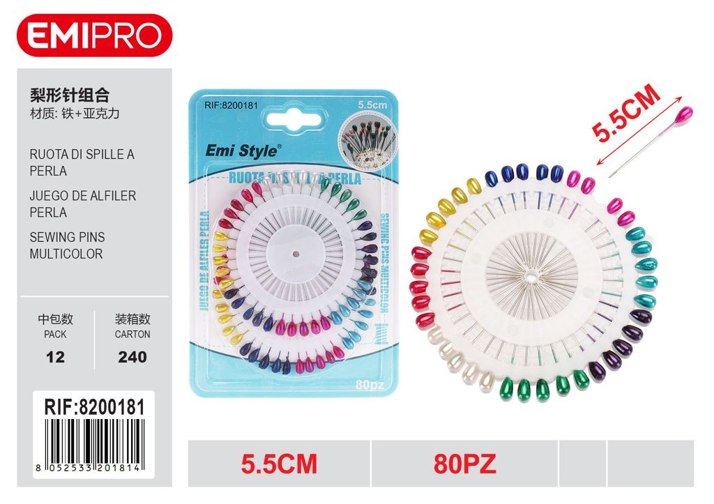 Ruota Di Spilli A Perla 80Pz
