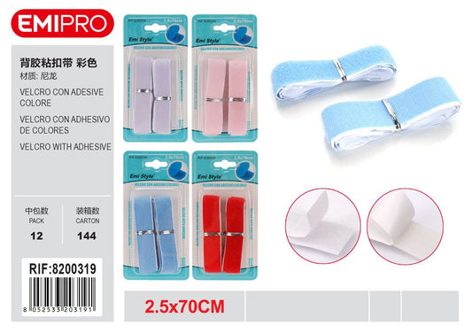 velcro Con Adesive Colore 2.5cm*70cm