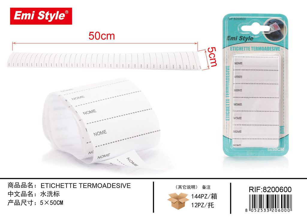 Etichette Termoadesive 5*50cm