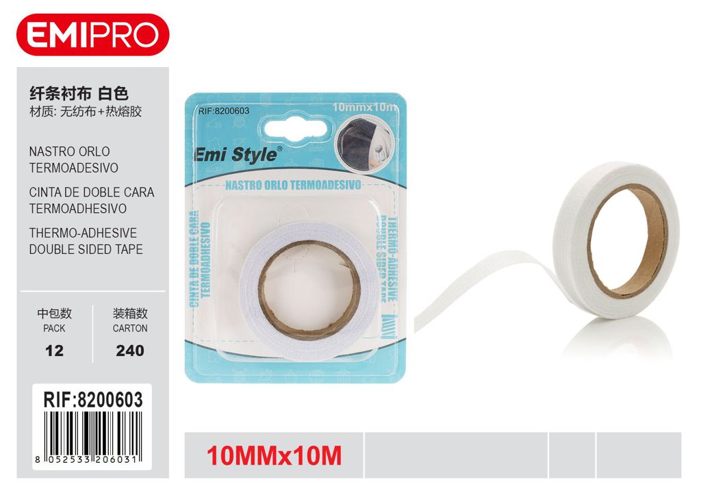 Nastro Orlo Termoadesivo 10mm*10M