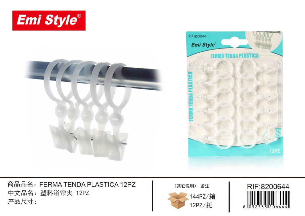 Ferma Tenda Plastica 12Pz