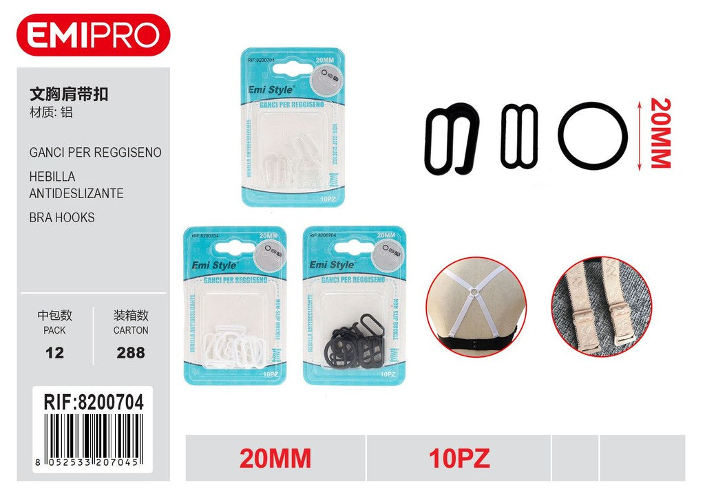 Ganci Per Reggiseno 20mm 10Pz