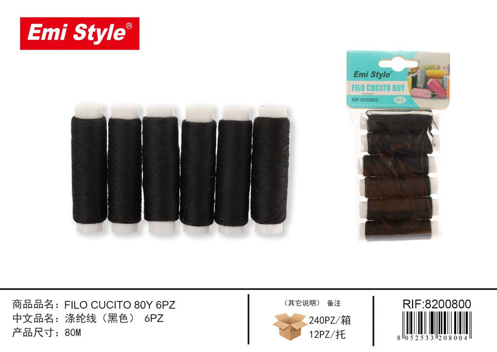 Filo Cucito 80Y 6Pz