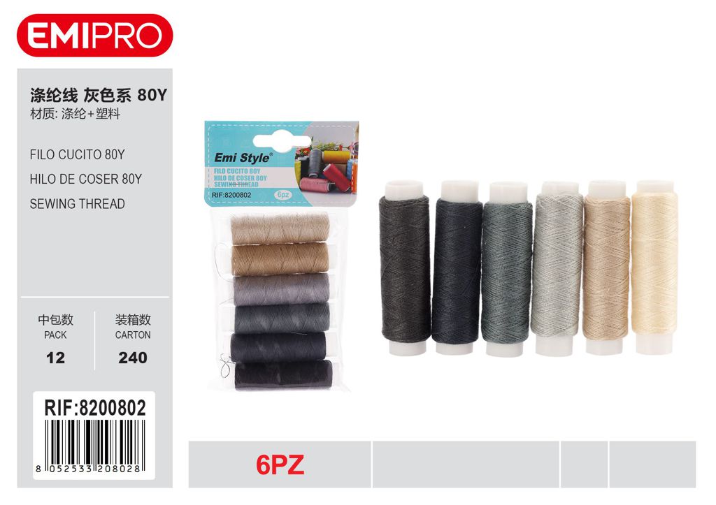 Filo Cucito 80Y 6Pz