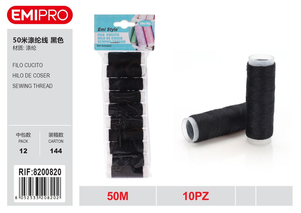Filo Cucito 50M 10Pz